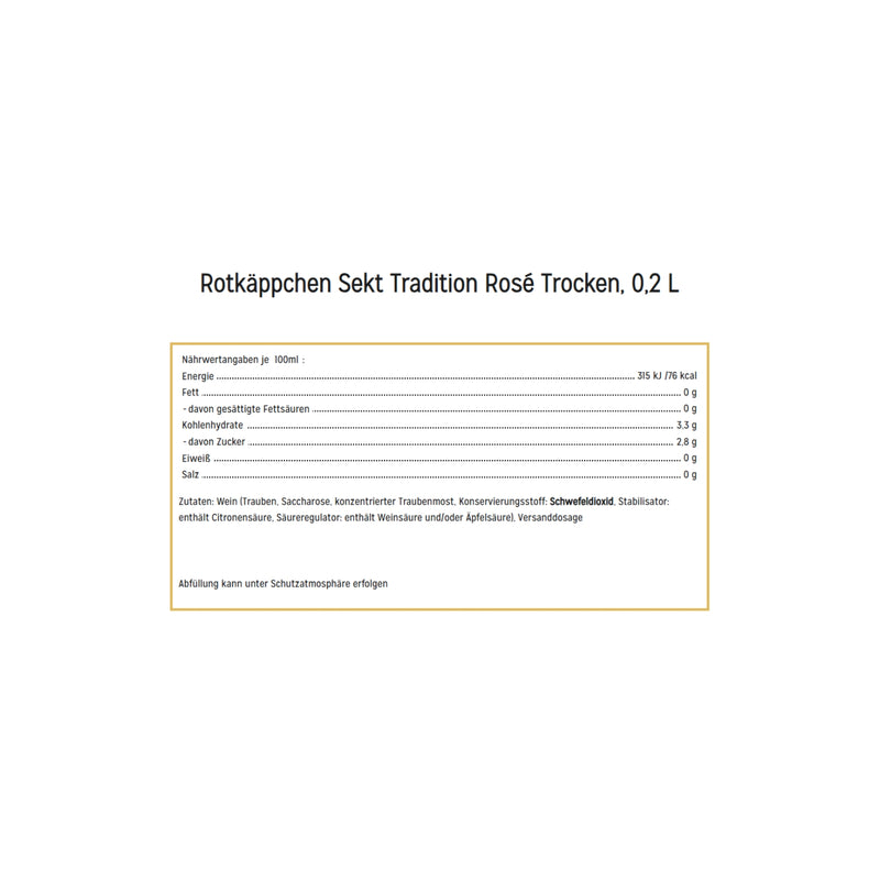 Rotkäppchen Piccolo - Rosé trocken, 0,2l