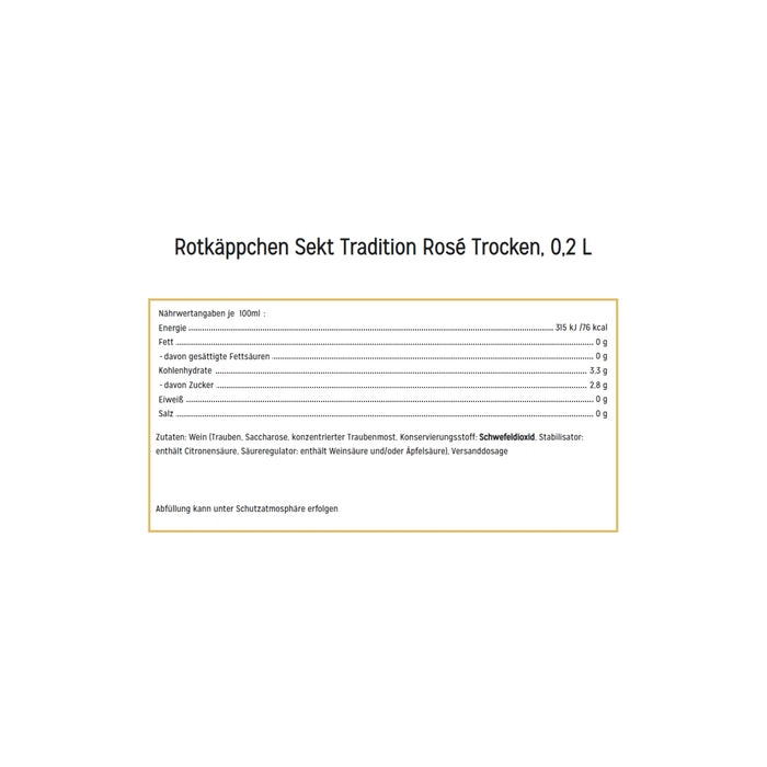 Rotkäppchen Piccolo - Rosé trocken, 0,2l