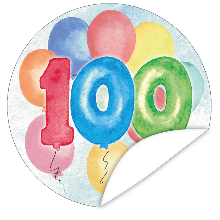 Aufkleber-100-Zahlen-Aquarell