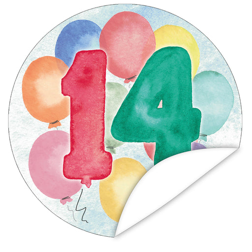 Aufkleber-14-Zahlen-Aquarell
