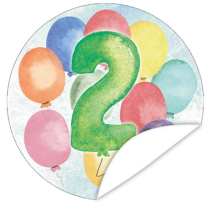 Aufkleber-2-Zahlen-Aquarell