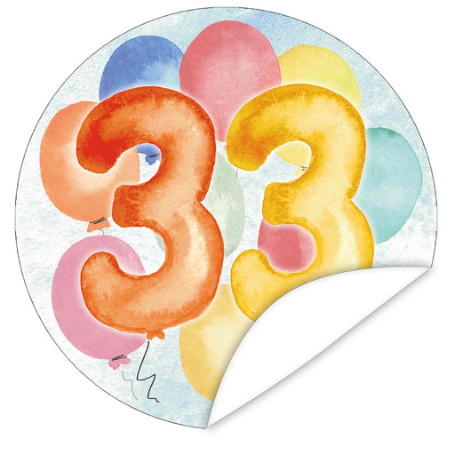 Aufkleber-33-Zahlen-Aquarell