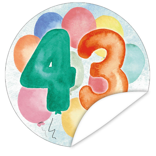 Aufkleber-43-Zahlen-Aquarell