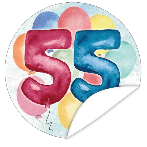 Aufkleber-55-Zahlen-Aquarell