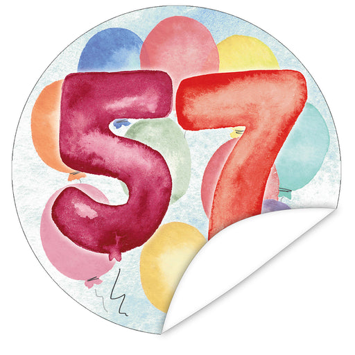 Aufkleber-57-Zahlen-Aquarell