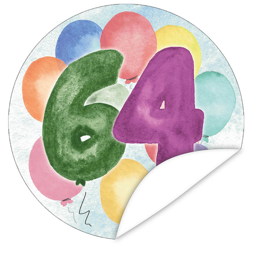 Aufkleber-64-Zahlen-Aquarell