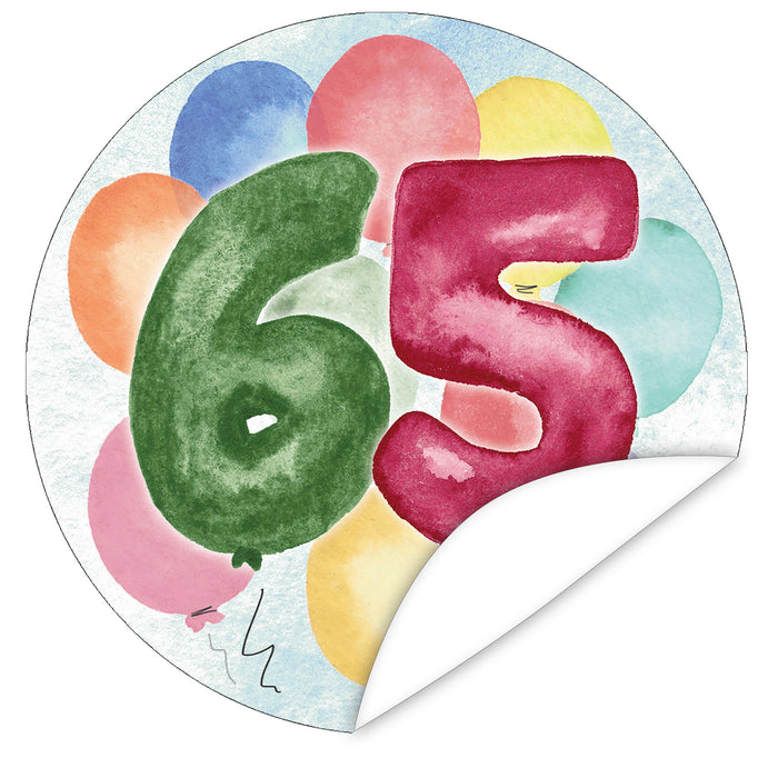 Aufkleber-65-Zahlen-Aquarell