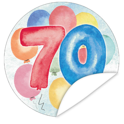Aufkleber-70-Zahlen-Aquarell