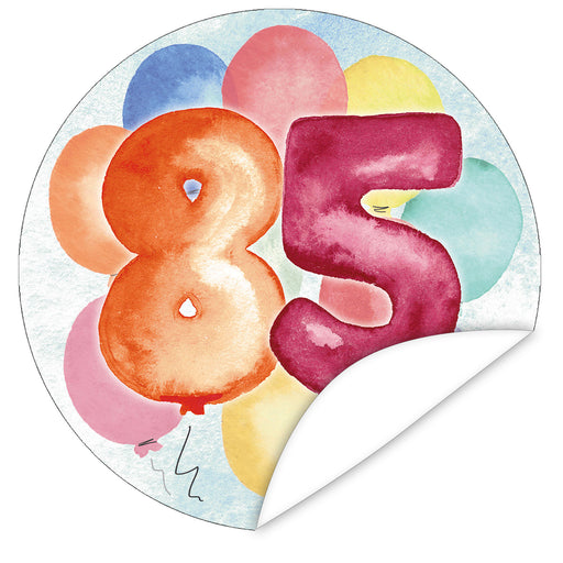 Aufkleber-85-Zahlen-Aquarell