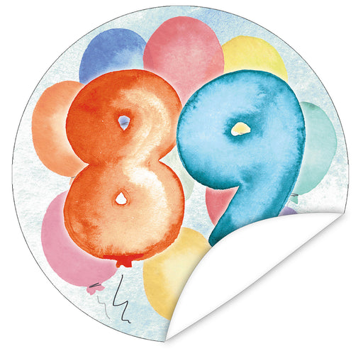 Aufkleber-89-Zahlen-Aquarell