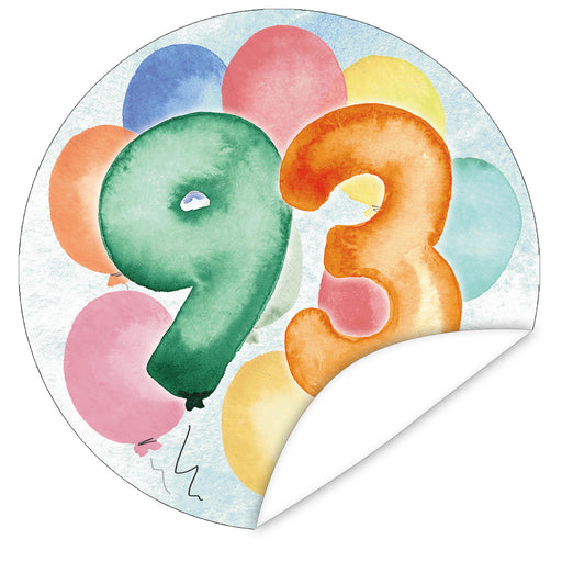 Aufkleber-93-Zahlen-Aquarell