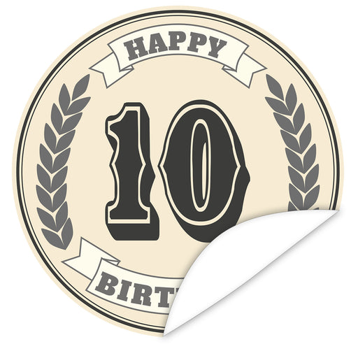 Aufkleber-10-Zahl-Klassik