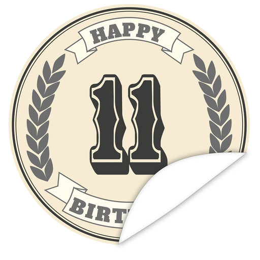 Aufkleber-11-Zahl-Klassik