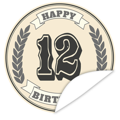 Aufkleber-12-Zahl-Klassik