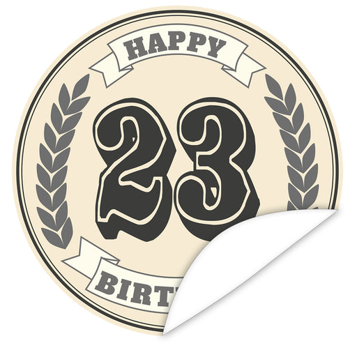 Aufkleber-23-Zahl-Klassik