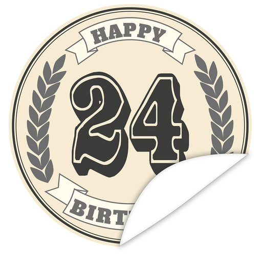 Aufkleber-24-Zahl-Klassik