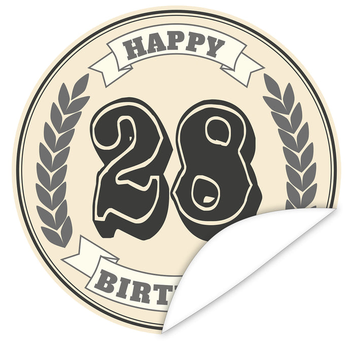 Aufkleber-28-Zahl-Klassik