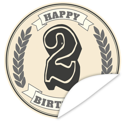 Aufkleber-2-Zahl-Klassik