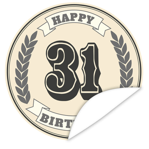 Aufkleber-31-Zahl-Klassik