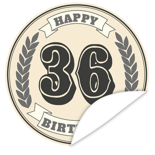 Aufkleber-36-Zahl-Klassik