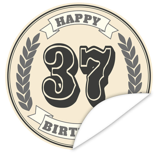 Aufkleber-37-Zahl-Klassik