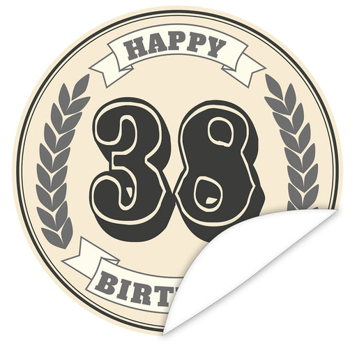 Aufkleber-38-Zahl-Klassik