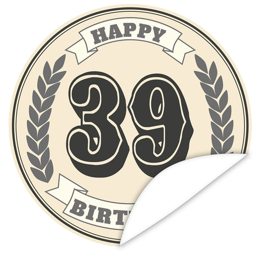 Aufkleber-39-Zahl-Klassik