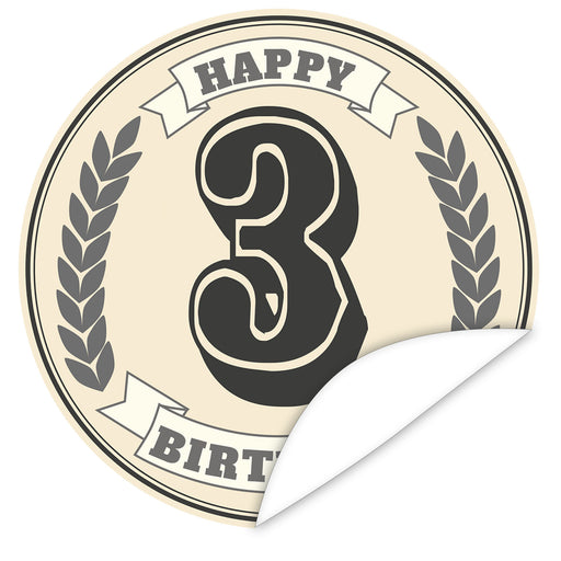 Aufkleber-3-Zahl-Klassik