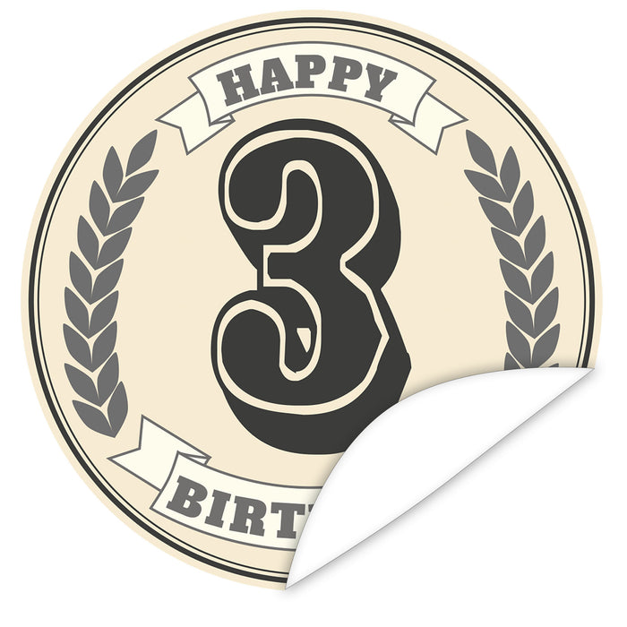 Aufkleber-3-Zahl-Klassik