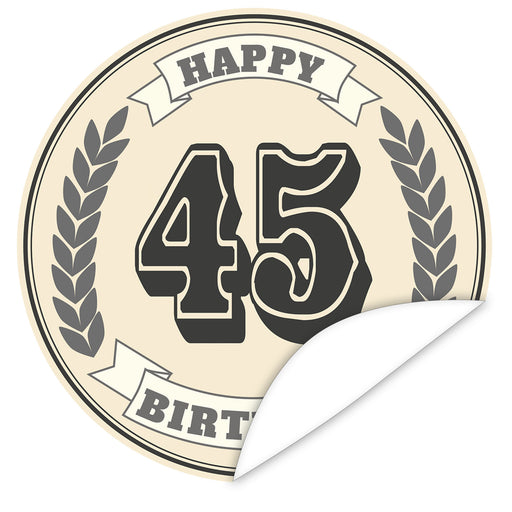 Aufkleber-45-Zahl-Klassik