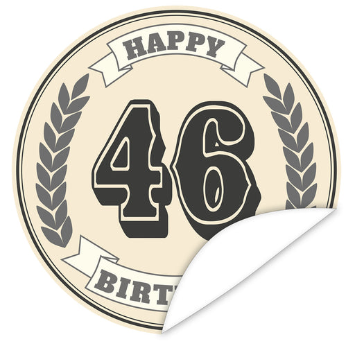 Aufkleber-46-Zahl-Klassik