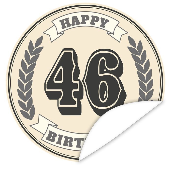 Aufkleber-46-Zahl-Klassik