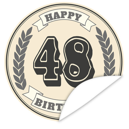 Aufkleber-48-Zahl-Klassik