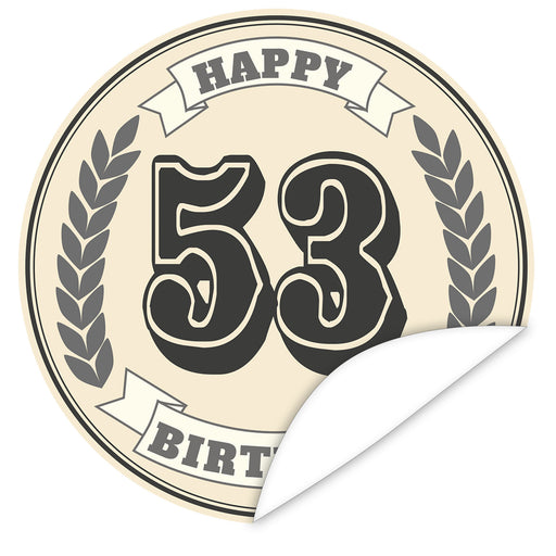 Aufkleber-53-Zahl-Klassik