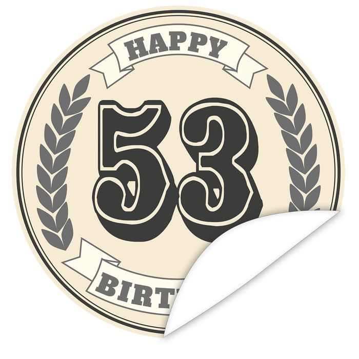 Aufkleber-53-Zahl-Klassik
