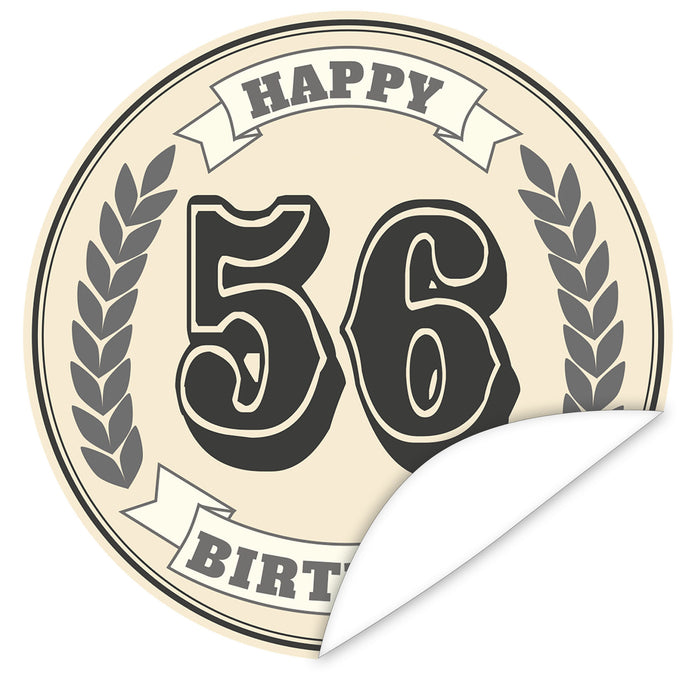 Aufkleber-56-Zahl-Klassik
