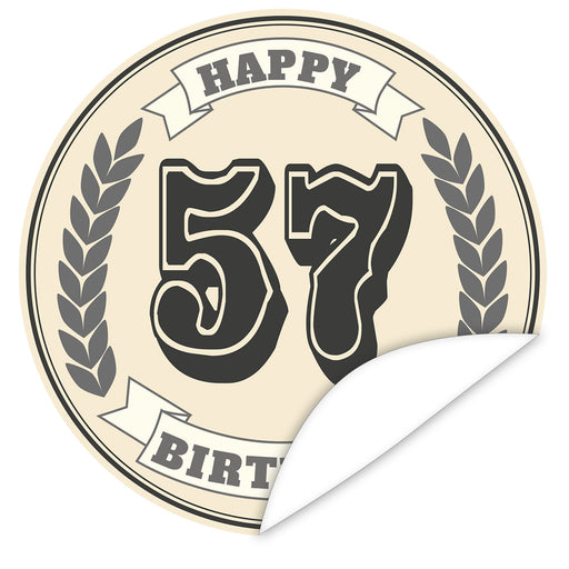 Aufkleber-57-Zahl-Klassik