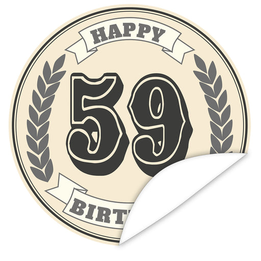 Aufkleber-59-Zahl-Klassik