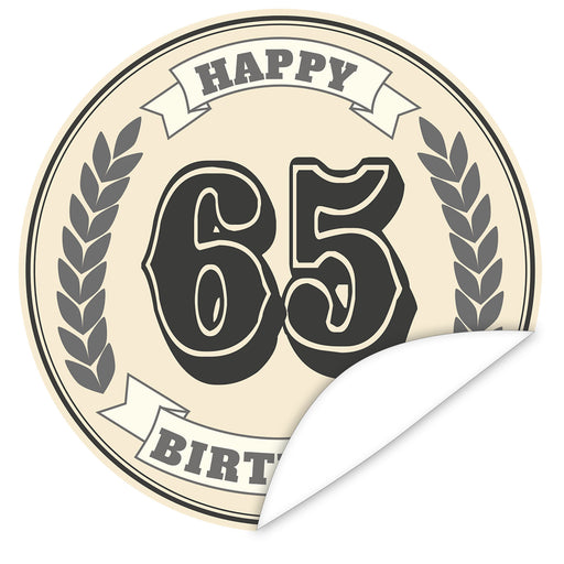 Aufkleber-65-Zahl-Klassik