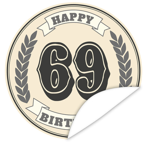 Aufkleber-69-Zahl-Klassik