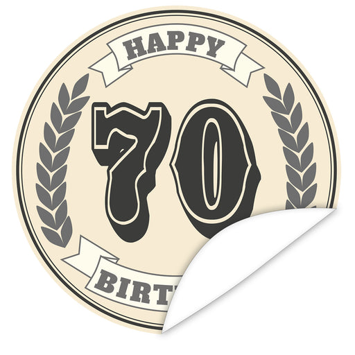 Aufkleber-70-Zahl-Klassik