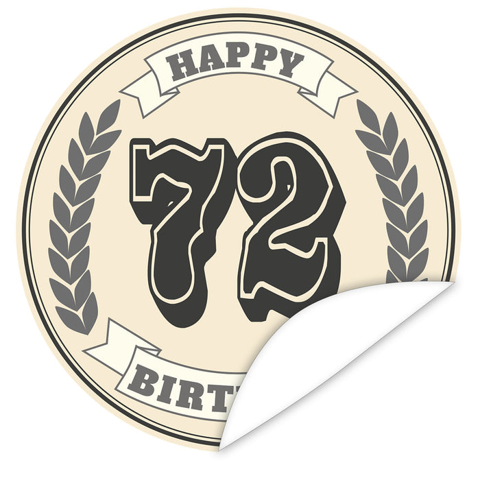 Aufkleber-72-Zahl-Klassik