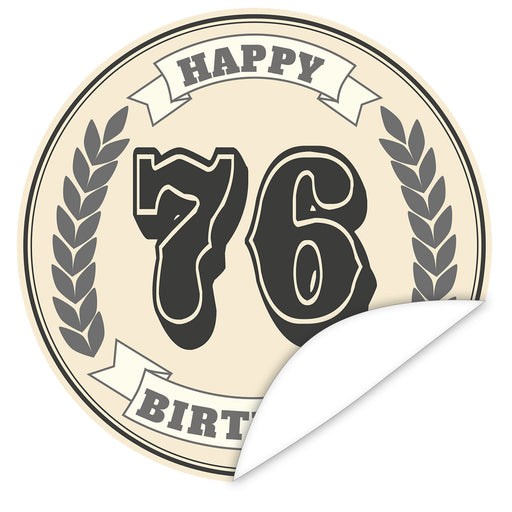 Aufkleber-76-Zahl-Klassik