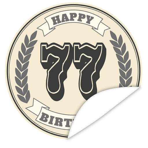 Aufkleber-77-Zahl-Klassik