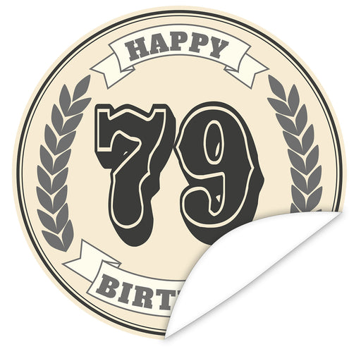 Aufkleber-79-Zahl-Klassik