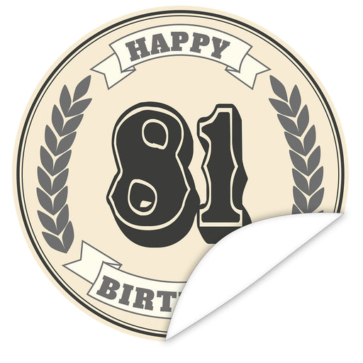 Aufkleber-81-Zahl-Klassik