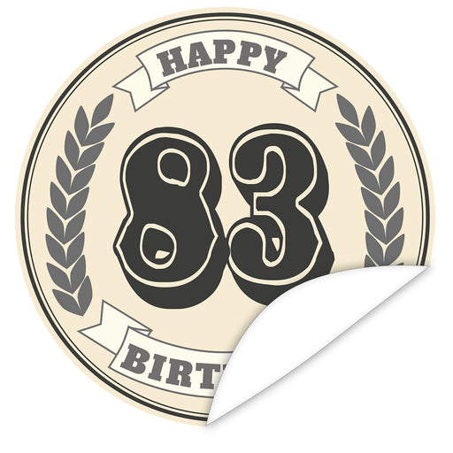 Aufkleber-83-Zahl-Klassik