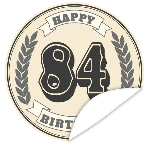 Aufkleber-84-Zahl-Klassik