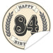 Aufkleber-84-Zahl-Klassik