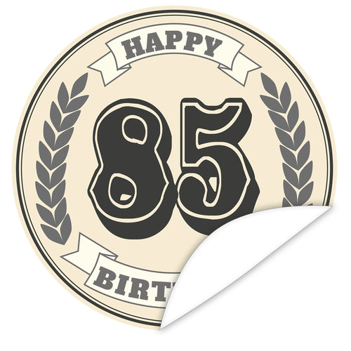 Aufkleber-85-Zahl-Klassik